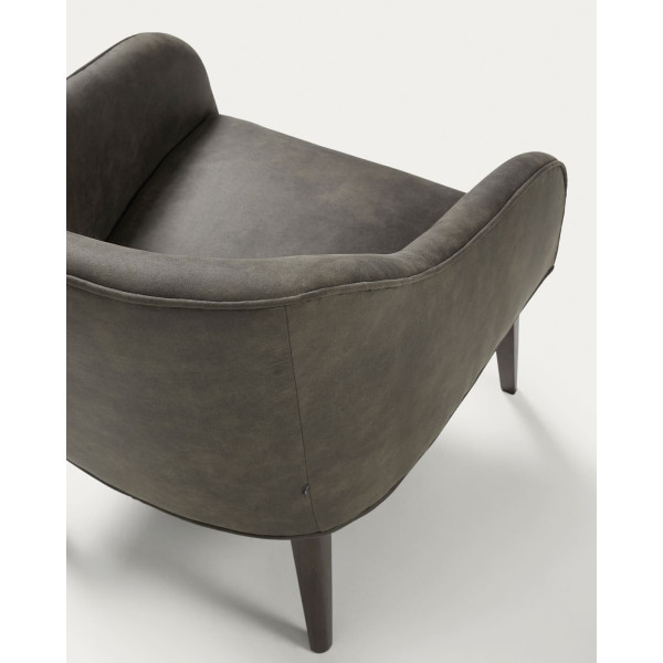 Крісло La Forma LOBBY S480PT02 Сірий Екозамша-7