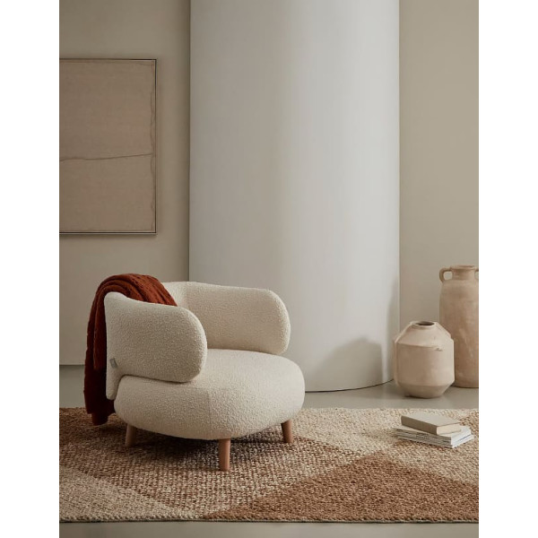 Крісло La Forma LUISA S812_10_J33 Білий букле-1