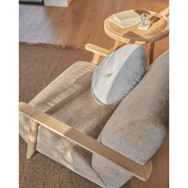 Кресло La Forma MEGHAN S516BG12 Бежевый плюшевая синель-2