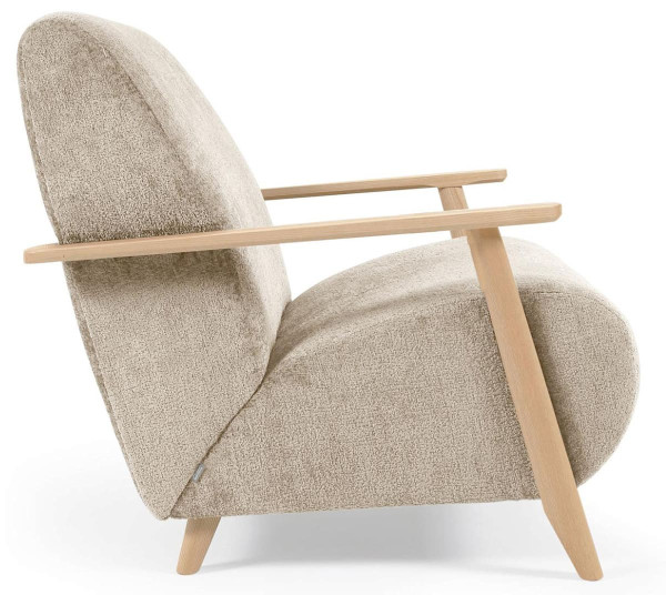 Кресло La Forma MEGHAN S516BG12 Бежевый плюшевая синель-5