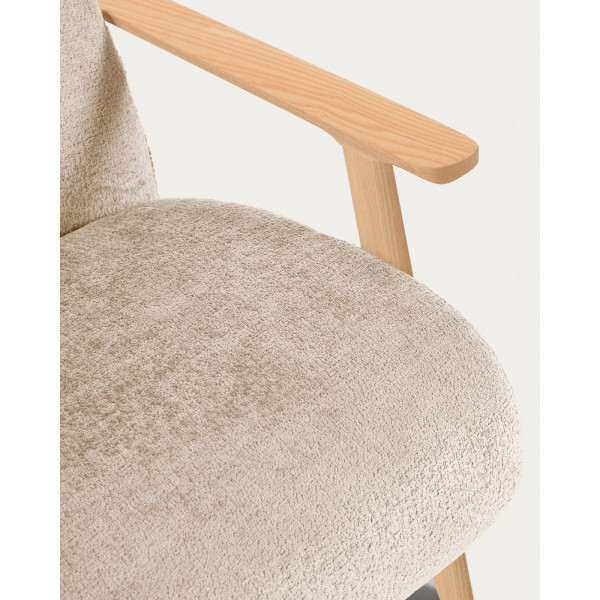 Кресло La Forma MEGHAN S516BG12 Бежевый плюшевая синель-10