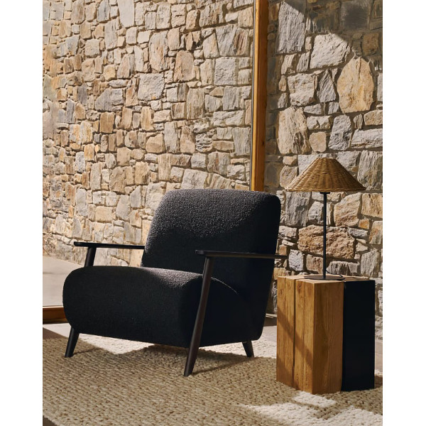 Крісло La Forma MARTHAN S517J01 Чорний букле-1
