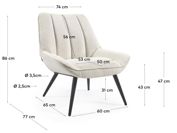 Крісло La Forma Marlina S798J33 Білий-9