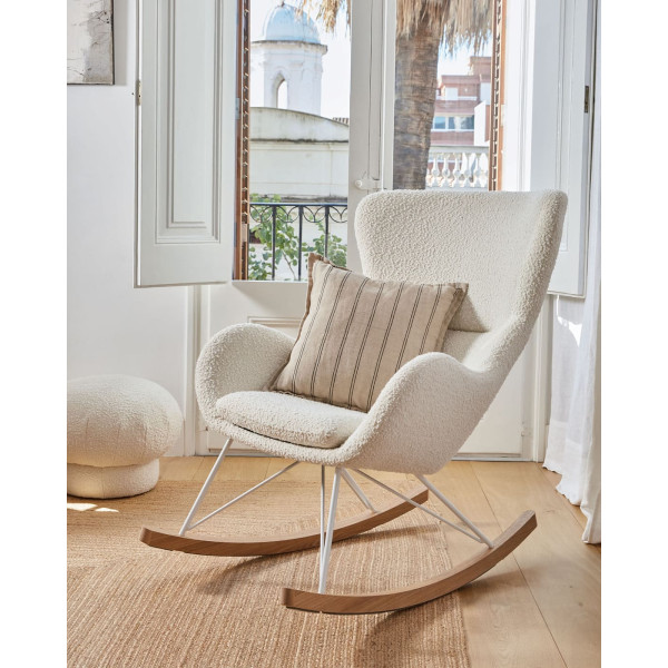 Кресло-качалка La Forma VALSA YG0180J33 Белый букле-1