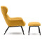Кресло с подставкой для ног La Forma BELINA S0900027J81 Желтый букле-1-thumb