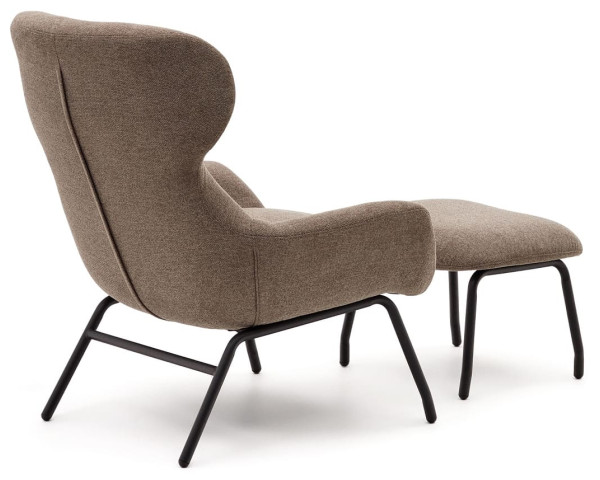 Кресло с подставкой для ног La Forma BELINA S0900003BF11 Светло-коричневый ткань синель-5