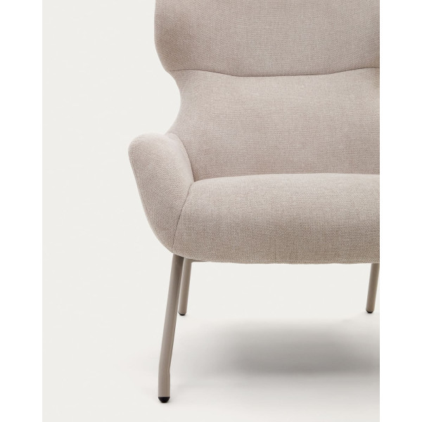 Крісло з підставкою для ніг La Forma BELINA S0900030BF12 Бежевий тканина синель-7