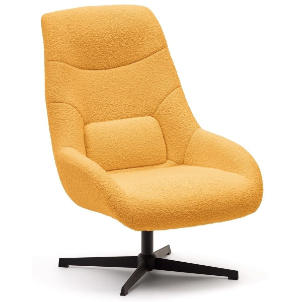 Крісло поворотне La Forma CELIDA S0900029J81 Жовтий букле-0