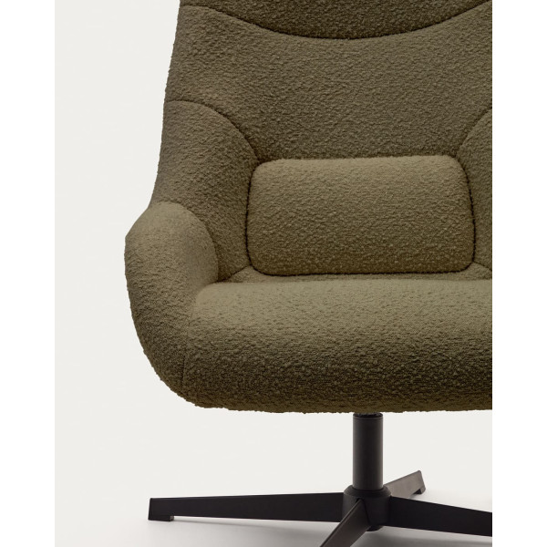 Кресло поворотное La Forma CELIDA S0900029J19 Темно-зеленый букле-3