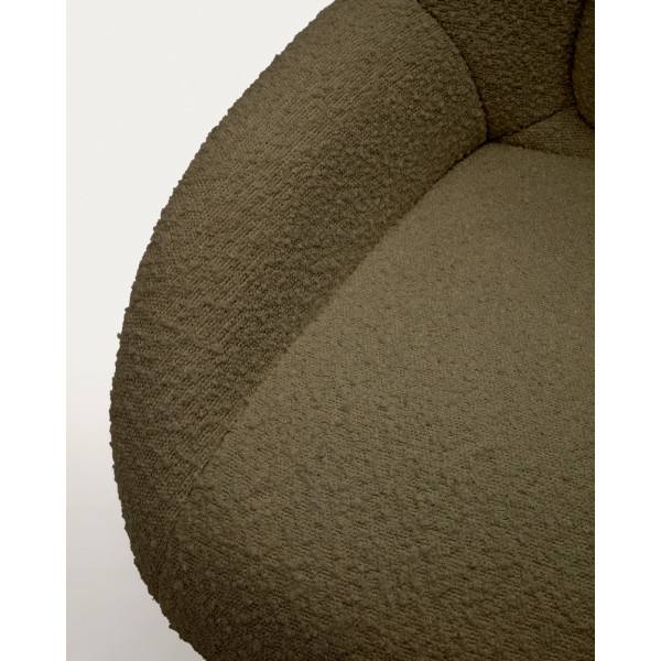 Кресло поворотное La Forma CELIDA S0900029J19 Темно-зеленый букле-4