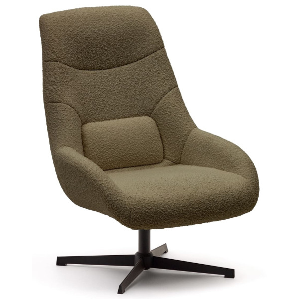 Кресло поворотное La Forma CELIDA S0900029J19 Темно-зеленый букле-0