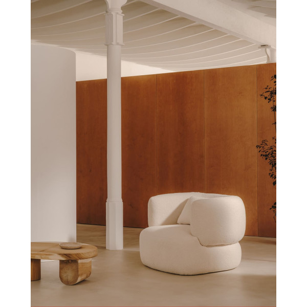 Кресло с подушкой La Forma MARTINA S83110HI39 Белый букле-3