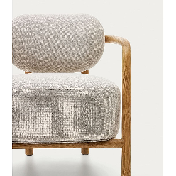 Крісло La Forma MELQUI S0900039JJ12 Бежевий тканина-8