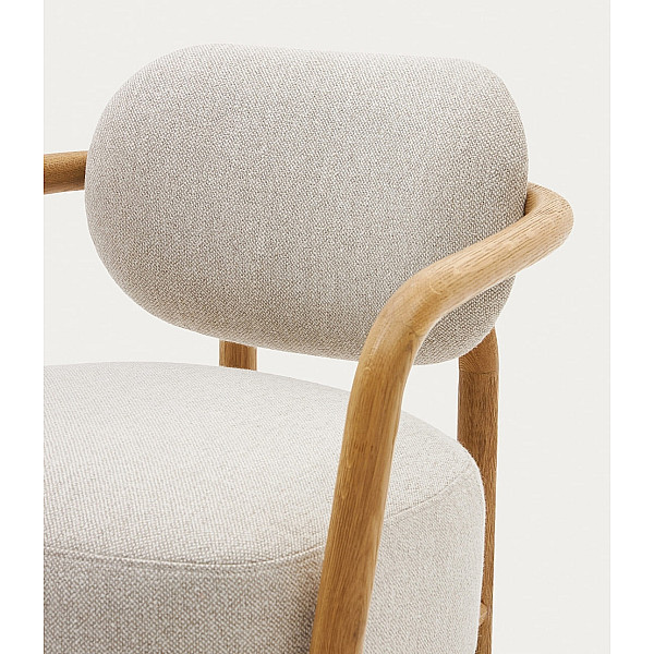 Крісло La Forma MELQUI S0900039JJ12 Бежевий тканина-10