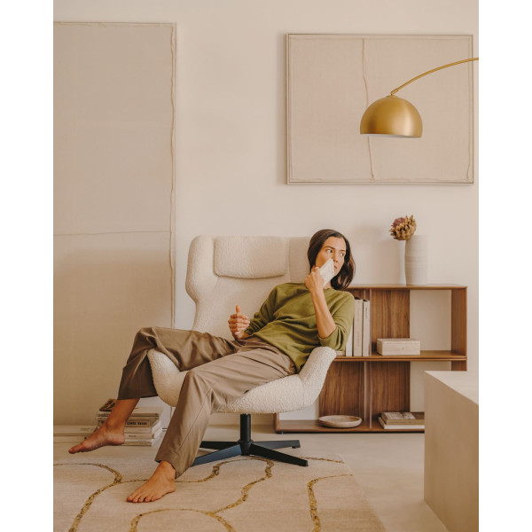 Кресло поворотное La Forma ZALINA S0900005J33 Белый букле-2