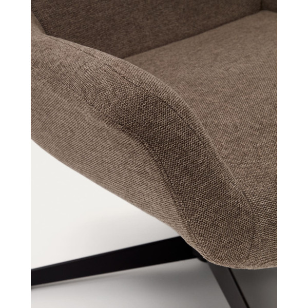 Крісло поворотне La Forma ZALINA S0900005BF11 Світло-коричневий тканина синель-9