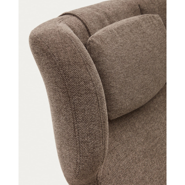 Крісло поворотне La Forma ZALINA S0900005BF11 Світло-коричневий тканина синель-8