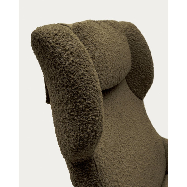 Крісло поворотне La Forma ZALINA S0900028J19 Темно-зелений букле-7