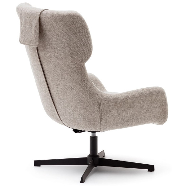 Крісло поворотне La Forma ZALINA S0900005BF12 Бежевий тканина синель-4