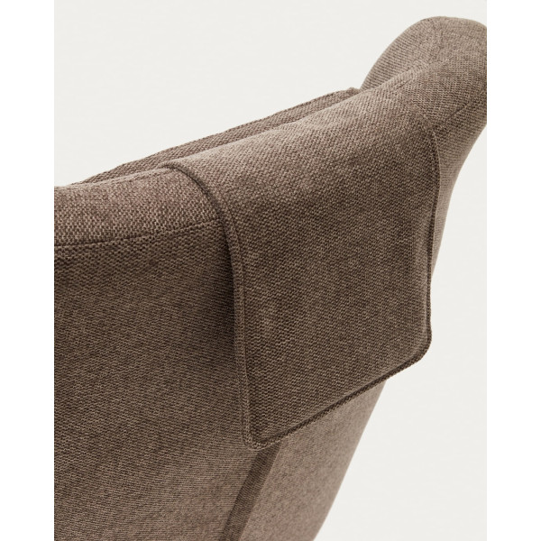 Крісло поворотне La Forma ZALINA S0900005BF11 Світло-коричневий тканина синель-5