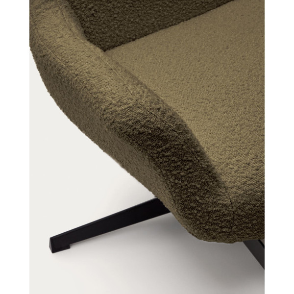 Крісло поворотне La Forma ZALINA S0900028J19 Темно-зелений букле-5