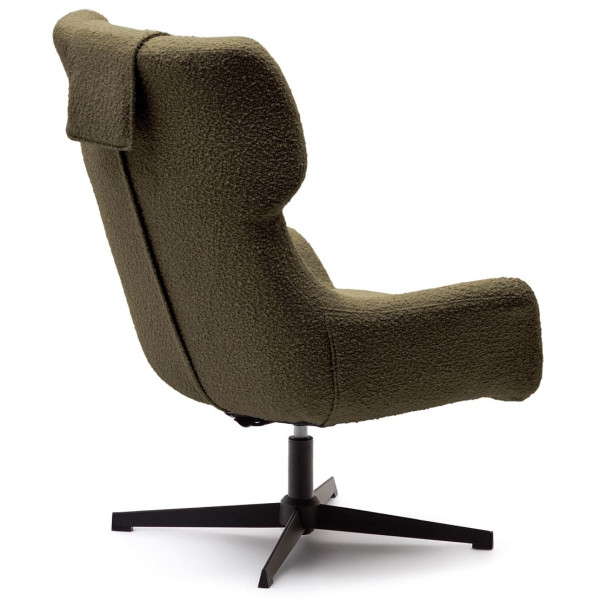 Крісло поворотне La Forma ZALINA S0900028J19 Темно-зелений букле-6