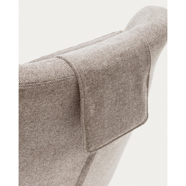 Крісло поворотне La Forma ZALINA S0900005BF12 Бежевий тканина синель-7