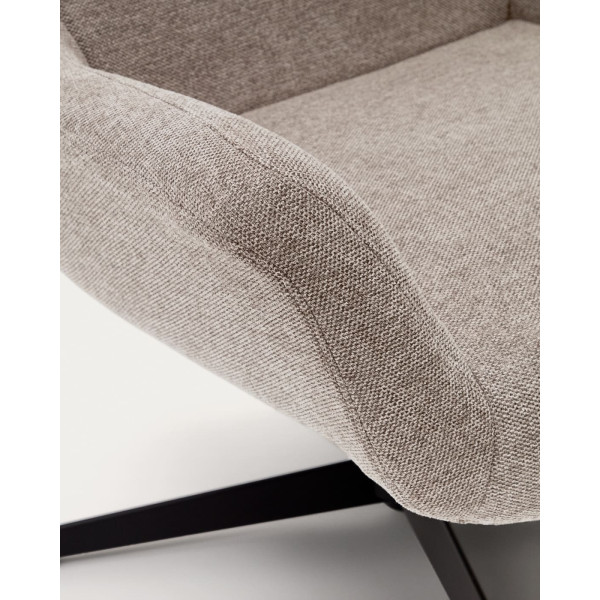 Крісло поворотне La Forma ZALINA S0900005BF12 Бежевий тканина синель-6