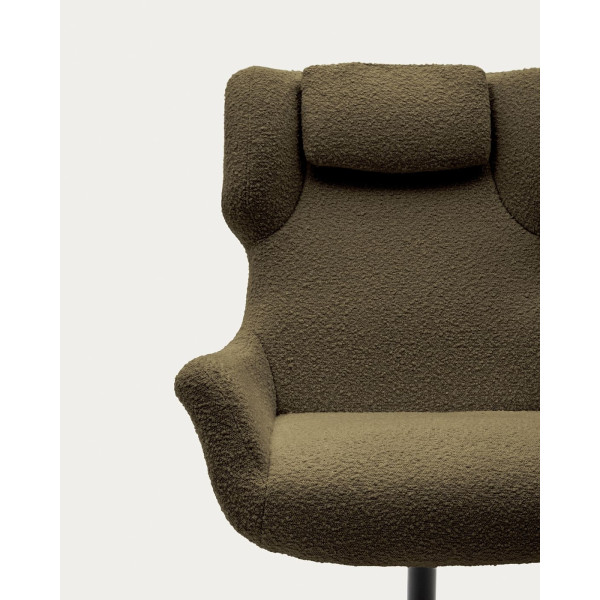 Крісло поворотне La Forma ZALINA S0900028J19 Темно-зелений букле-2