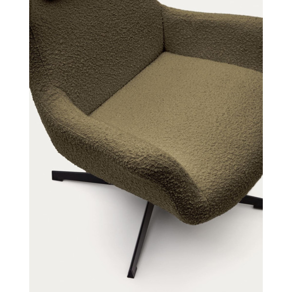 Крісло поворотне La Forma ZALINA S0900028J19 Темно-зелений букле-3