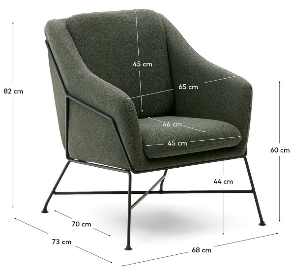 Крісло La Forma BRIDA CC0948AU19 Зелений-9