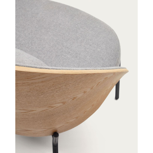 Кресло La Forma EAMY S0900001HE12 Светло-серый/натуральный-9