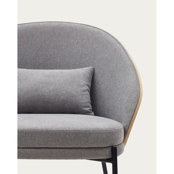 Кресло La Forma EAMY S0900001HE12 Светло-серый/натуральный-7