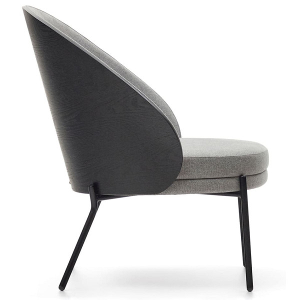 Кресло La Forma EAMY S0900002HE12 Светло-серый/черный-5