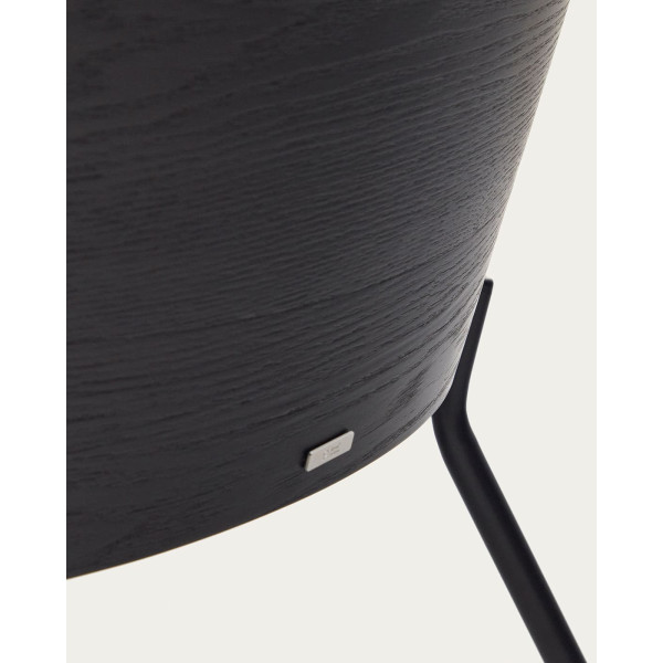 Кресло La Forma EAMY S0900002HE12 Светло-серый/черный-10