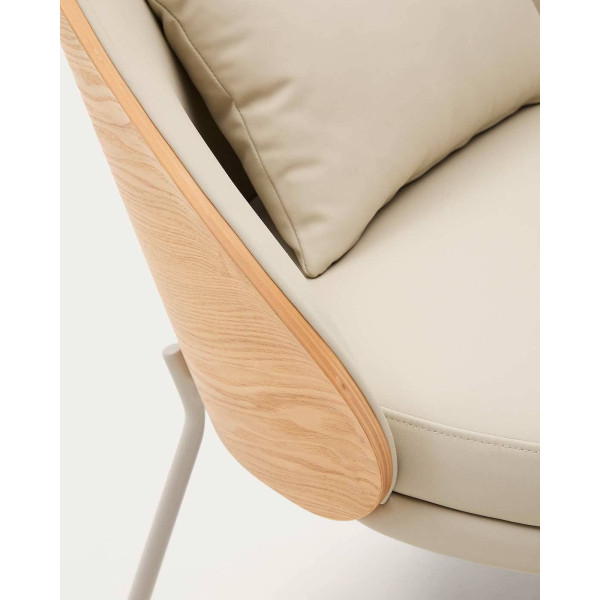 Кресло La Forma EAMY S0900084UU12 Бежевый/натуральный экокожа-9