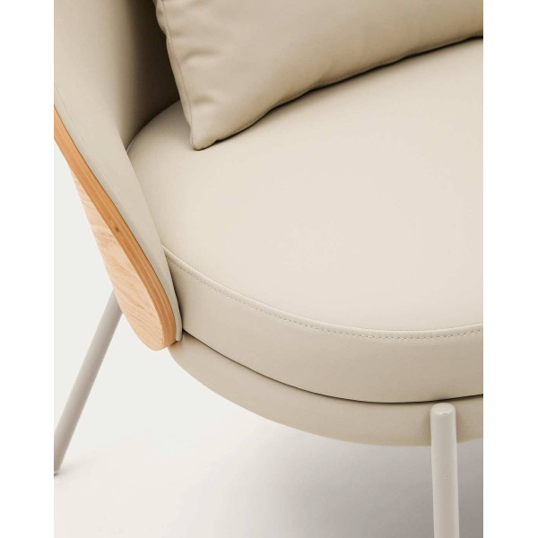 Кресло La Forma EAMY S0900084UU12 Бежевый/натуральный экокожа-8