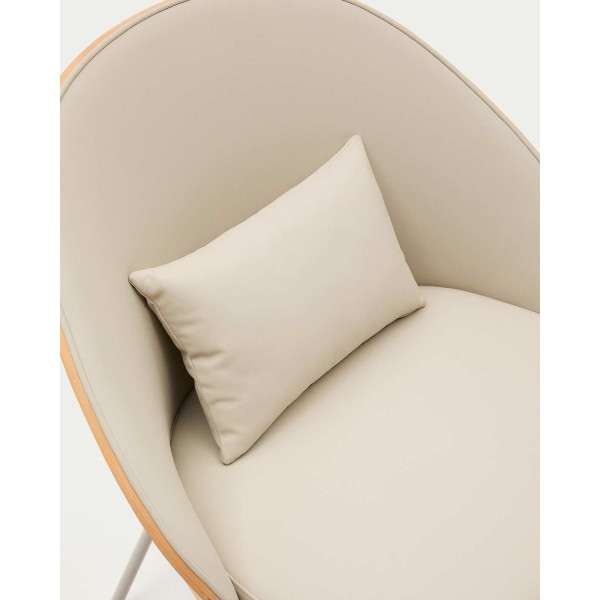 Кресло La Forma EAMY S0900084UU12 Бежевый/натуральный экокожа-7