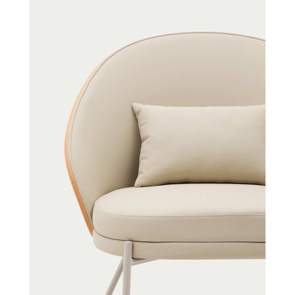 Кресло La Forma EAMY S0900084UU12 Бежевый/натуральный экокожа-6