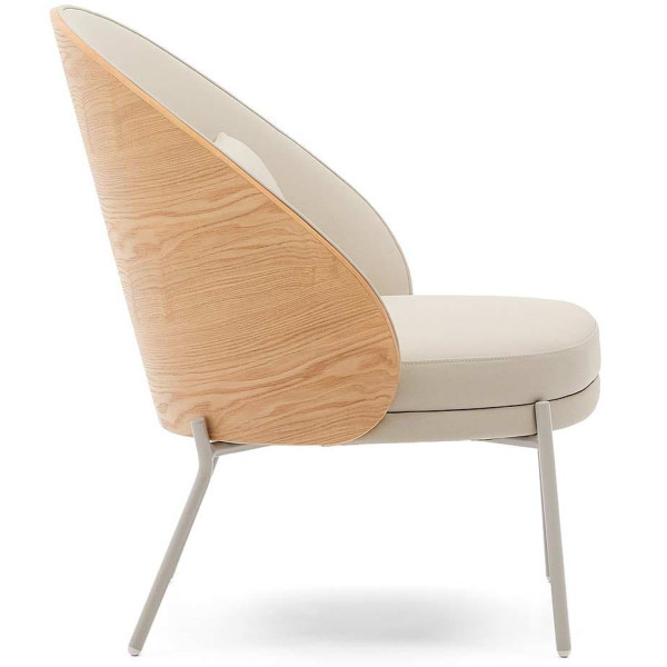 Кресло La Forma EAMY S0900084UU12 Бежевый/натуральный экокожа-4