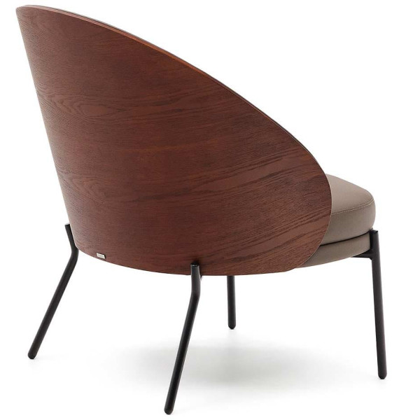 Кресло La Forma EAMY S0900085UU10 Коричневый/орех экокожа-6