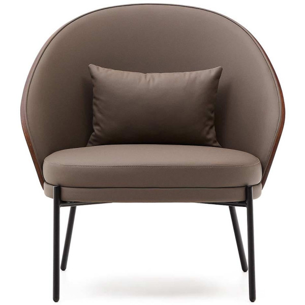 Кресло La Forma EAMY S0900085UU10 Коричневый/орех экокожа-4