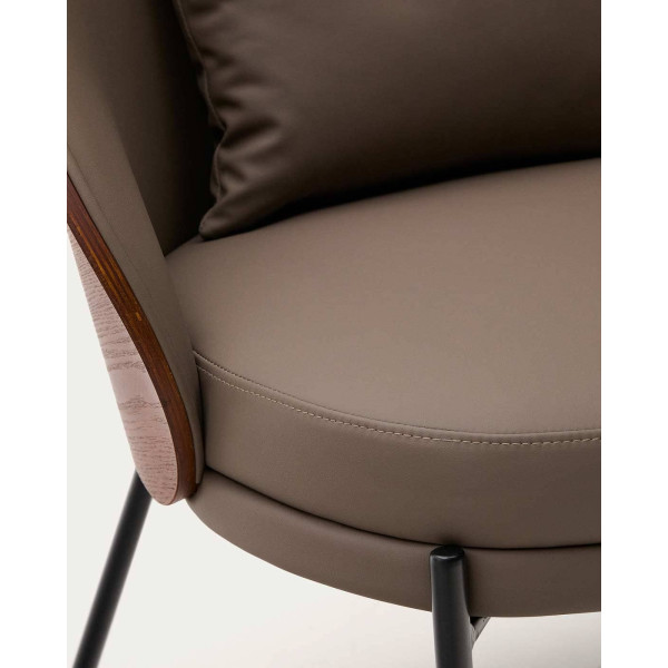 Кресло La Forma EAMY S0900085UU10 Коричневый/орех экокожа-10