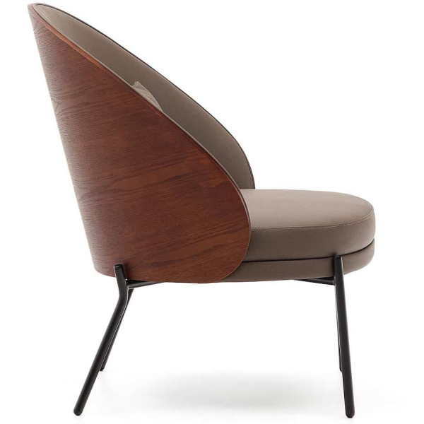 Кресло La Forma EAMY S0900085UU10 Коричневый/орех экокожа-5