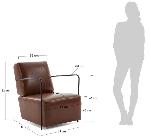 Крісло La Forma GAMER S564OX09 Коричневий екошкіра-6