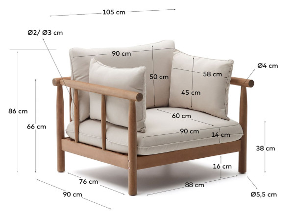 Крісло La Forma SACOVA J1700034JJ12-11