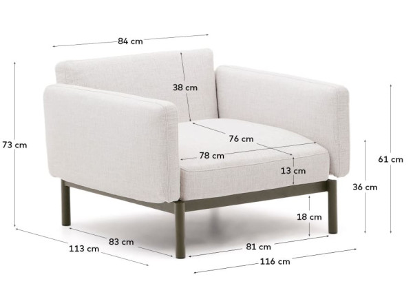 Кресло La Forma SORELLS J1600030FZ12-12