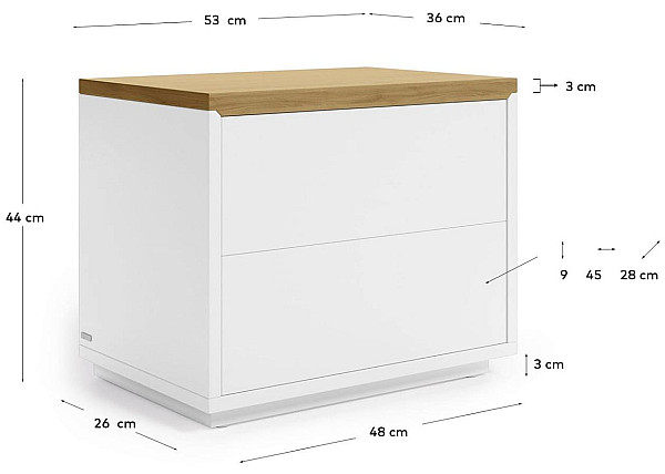 Приліжкова тумбочка La Forma ABILEN AA7773L05-6
