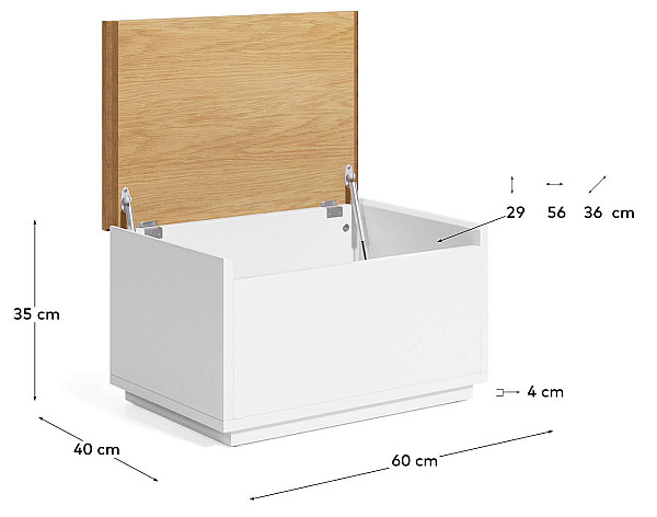 Приліжкова тумбочка La Forma ABILEN K0400001MM46-6