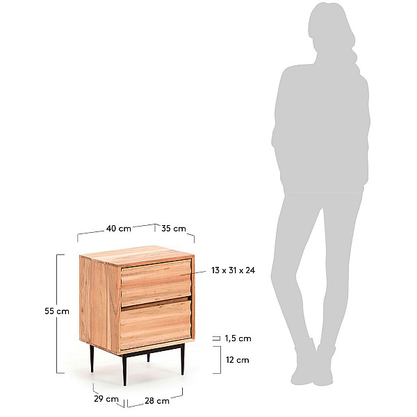 Приліжкова тумбочка La Forma DELSIE CC1131M46-7